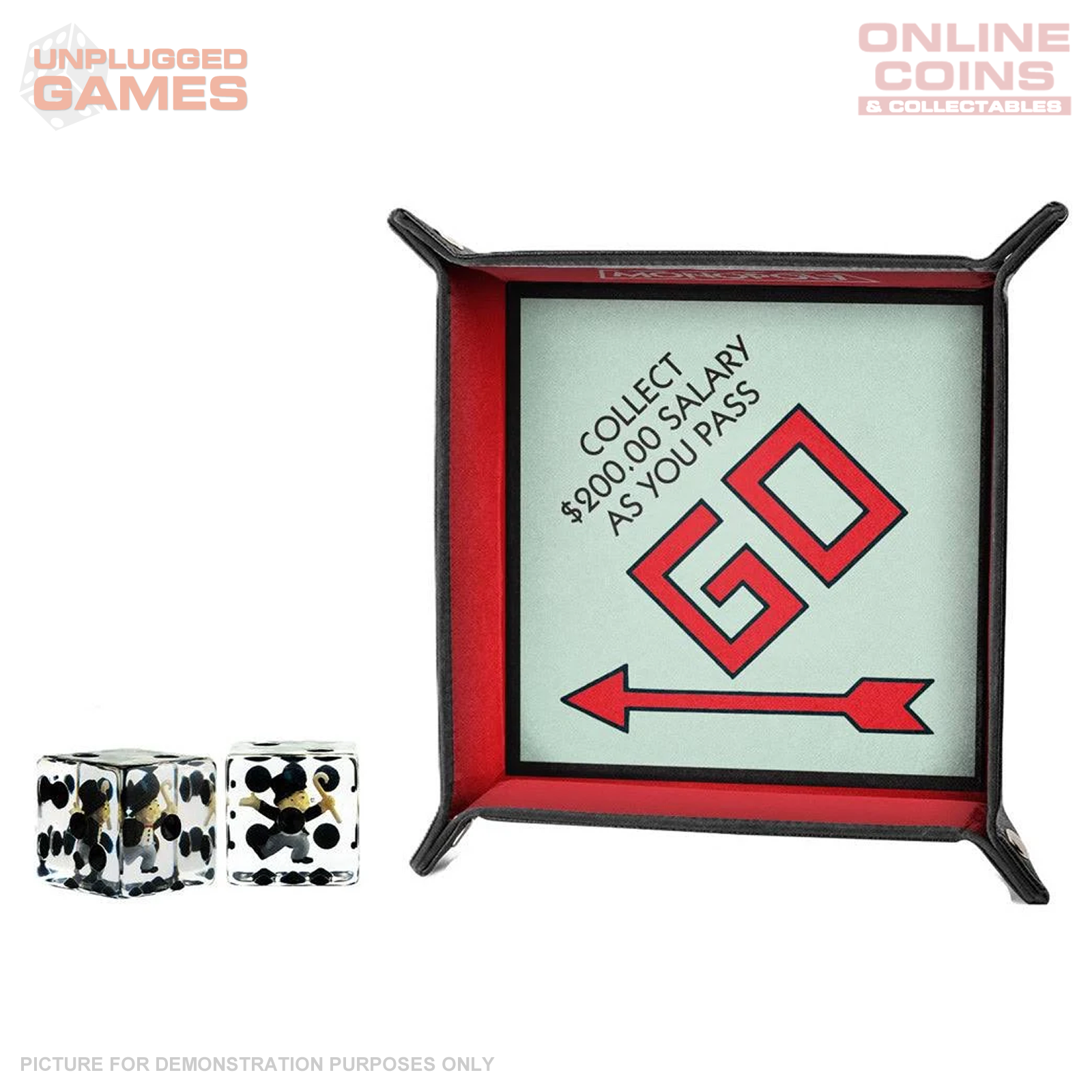 Monopoly Dice Tray and Mr. Monopoly Dice Bundle